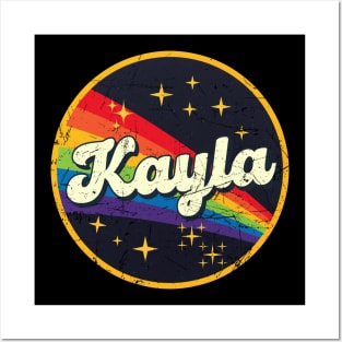 Kayla // Rainbow In Space Vintage Grunge-Style Posters and Art